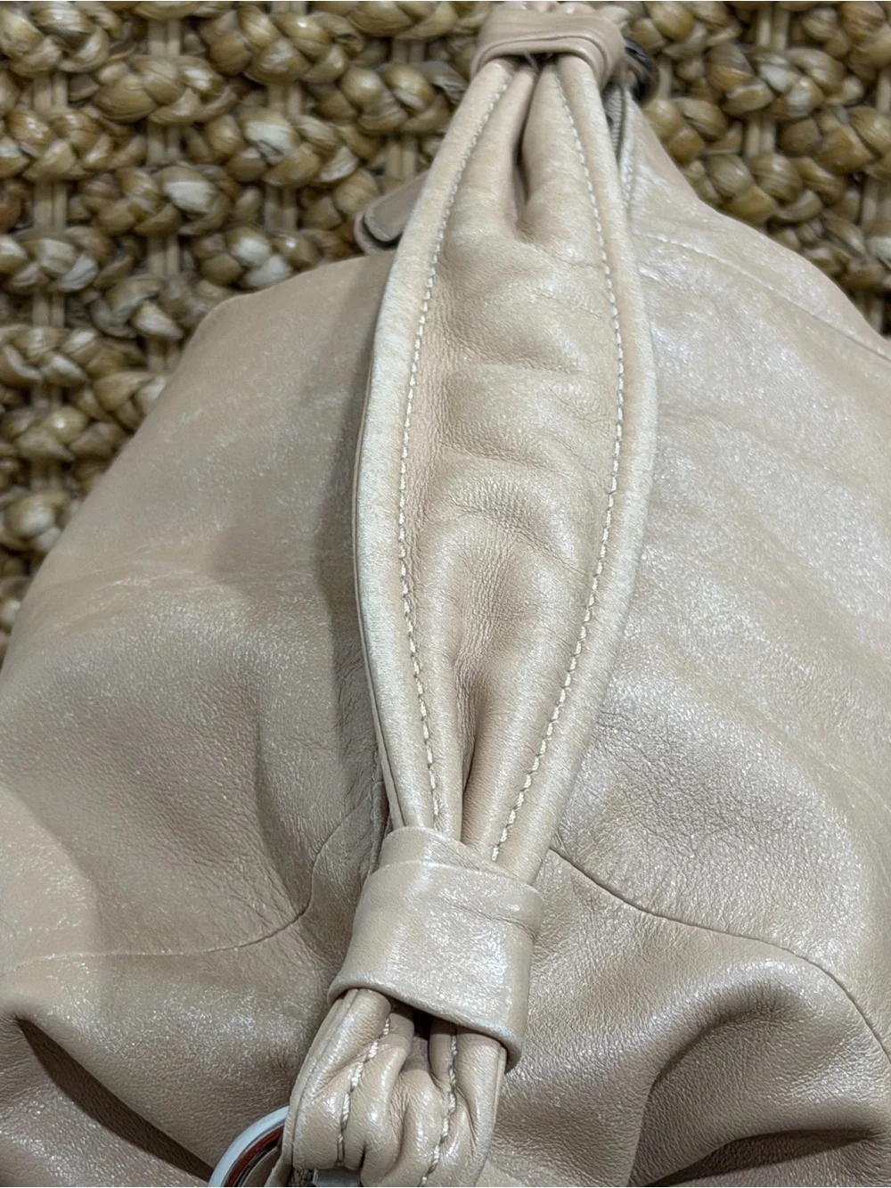 Coach Beige Leather Crossbody Bag